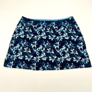 Tranquility by Colorado Clothing Floral‎ Skort Blue size Large Built-In Shorts